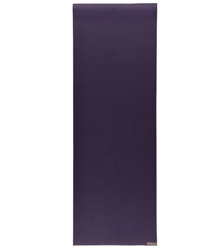 Jade Yoga Fusion Wide Natural Rubber Yoga Mat 80" 8mm Extra Thick Purple/Midnight