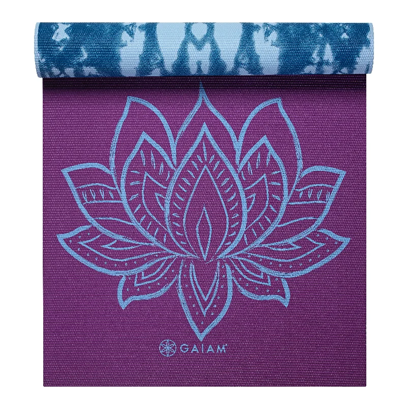 Premium Reversible Purple Lotus Yoga Mat (6mm)