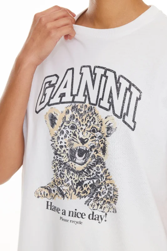 Basic Jersey Leopard Relaxed T-shirt - Leopard