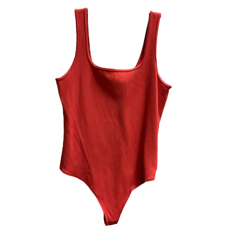 Bodysuit By Abercrombie And Fitch In Orange, Size: Xl