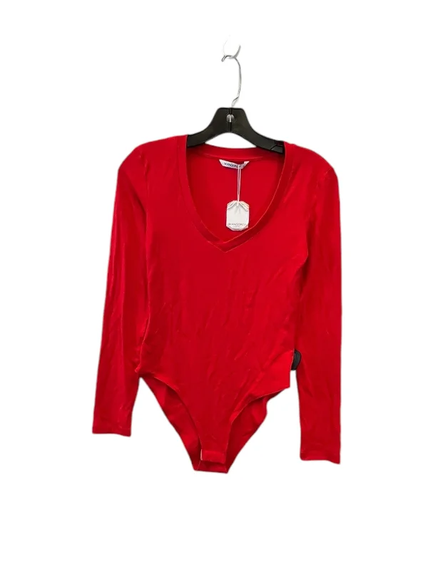 Bodysuit By Clothes Mentor In Red, Size: S