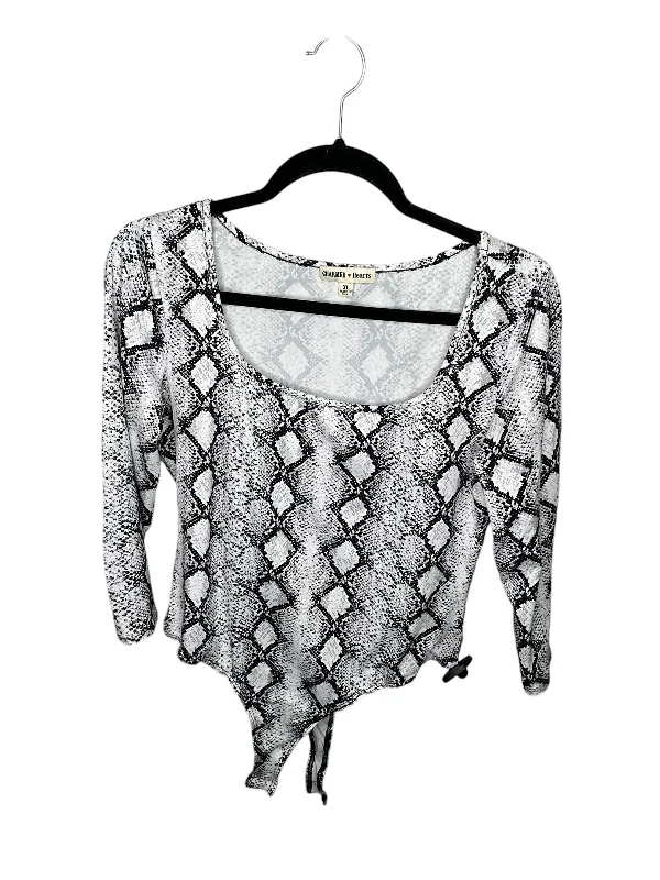 Bodysuit By Clothes Mentor In Snakeskin Print, Size: Xl