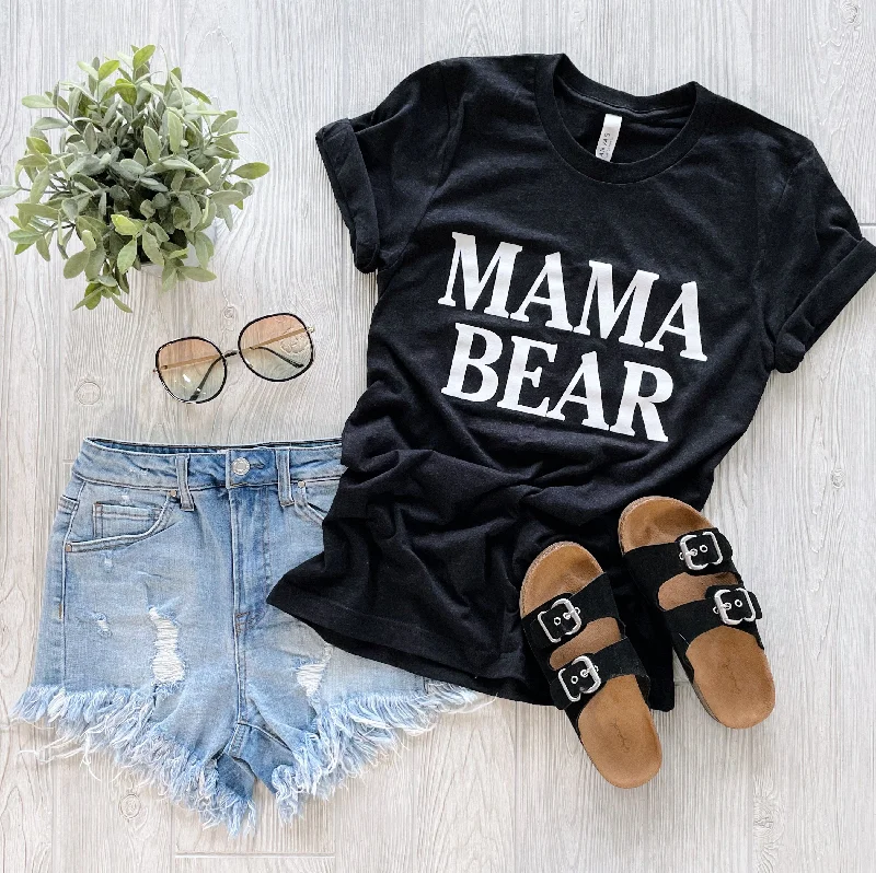 MAMA BEAR • Heather Black Tee