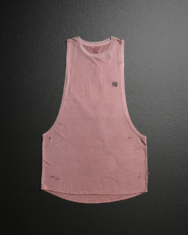 MOTO DISTRESSED BRO TANK - MAROON