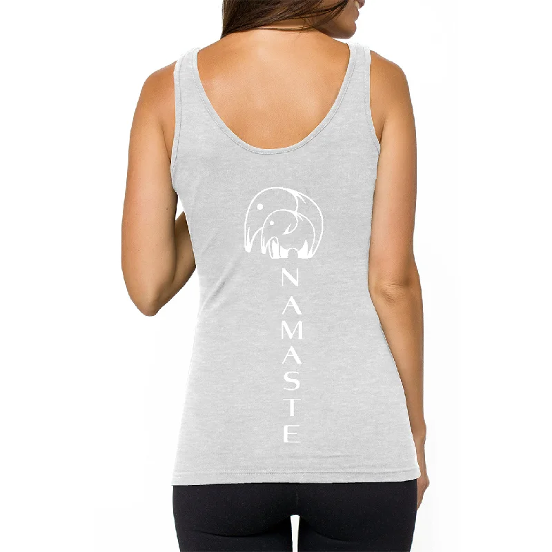 Grey Namaste Elephant Tank Top