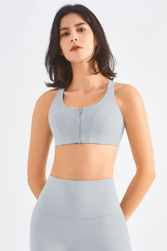 Front Closure Racerback Sports Bra