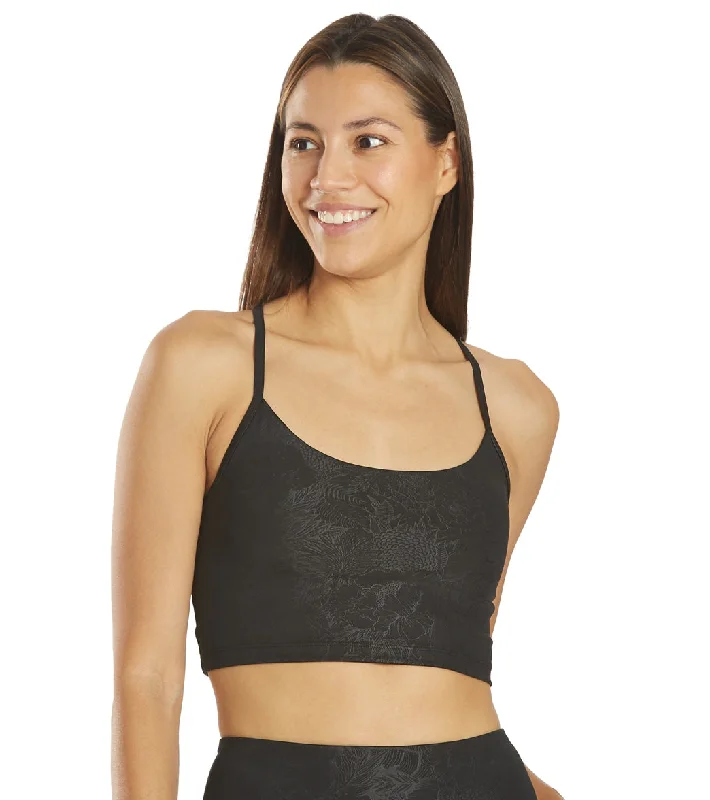 Marika Ivy Sports Bra Black Wildflower Emboss