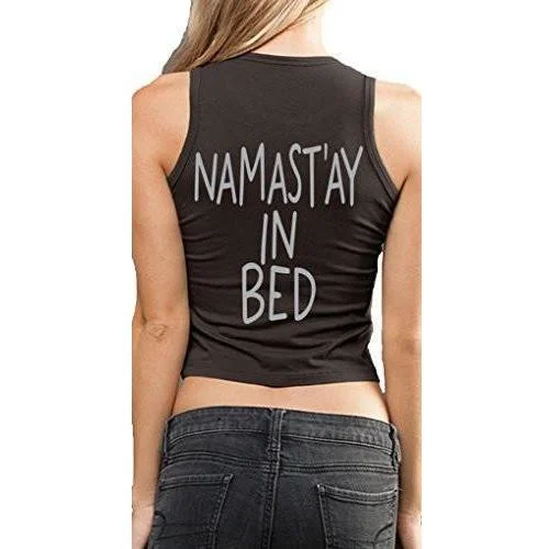 Ladies NAMAST'AY IN BED Cropped Tank - Made in America