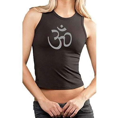 Womens OM Symbol Cropped Tank Top - Made in USA